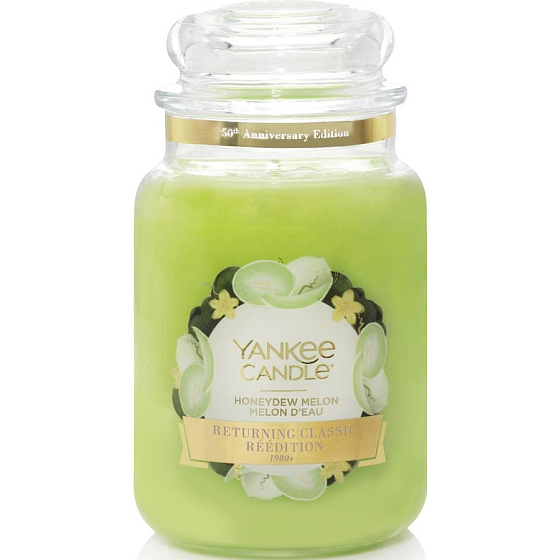 Yankee Candle Honeydew Melon Returning Klassisches großes Glas 623 g