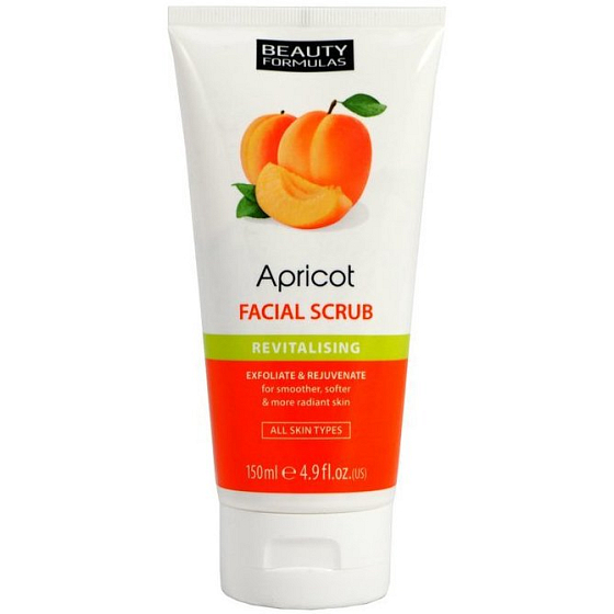 Beauty Formulas Revitalizing Apricot - Aprikosen-Gesichtspeeling für alle Hauttypen 150 ml