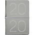 Albi Diary 2020 wöchentlich metallisches Silber 19 x 13 x 0,7 cm