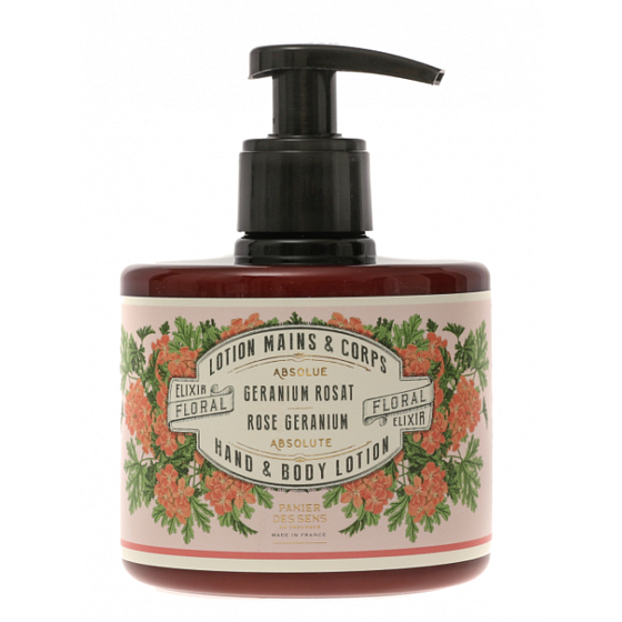 Panier des Sens Rosen- und Muskatnuss-Körper- und Handlotionsspender 300 ml