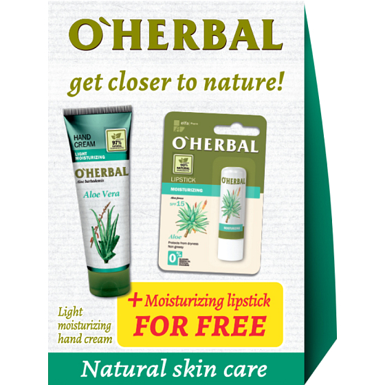 Über Herbal Aloe Vera Handcreme 100 ml + Lippenbalsam 3,6 g Kosmetikset
