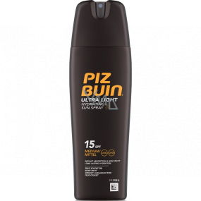Piz Buin Ultra Light SPF15 ultraleichte Feuchtigkeitsflüssigkeit zum Bräunen von 200 ml Spray