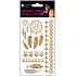 Tattoo Aufkleber Gold und Silber 15 x 9 cm 1149