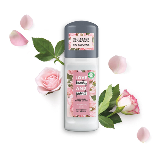 Love Beauty & Planet Murumur Butter und Rose Caring Deodorant zum Aufrollen 50 ml