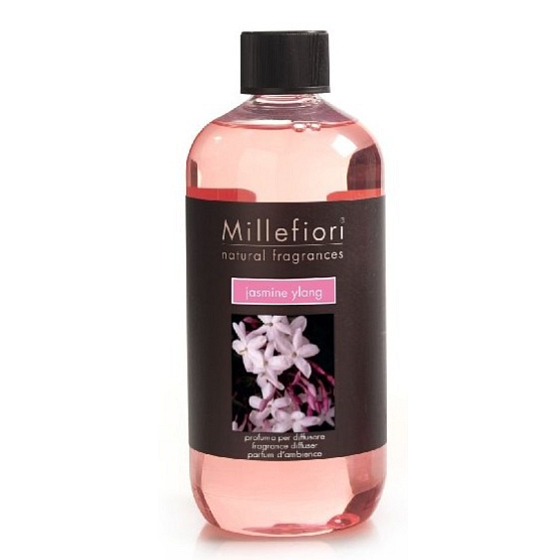 Millefiori Milano Natural Jasmine Ylang - Jasmin- und Ylang-Nachfüllung für Diffusor für Weihrauchstiele 500 ml