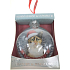 Albi Glas Weihnachtsschmuck mit Tieren - Tricolor Katze 7,5 cm x 8 cm x 3,6 cm