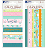 Washi Stickerbögen mit Prägung Blumen 2 Bögen, 17 x 9 cm