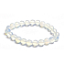 Opalit Armband elastisch, Kunststeinkugel 8 mm / 16 - 17 cm, Wunsch- und Hoffnungsstein