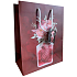 Nekupto Geschenkpapier Tasche 23 x 18 x 10 cm Wein mit Blumen
