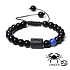Onyx Krebs Sternzeichen, Natursteinarmband, Perle 8mm/ verstellbare Größe, Lebenskraftstein