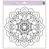 Schablone für Klebefolie für Glasmalfarben Mandala Diamant 30 x 33,5 cm