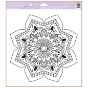 Klebefolienschablone für Glasmalfarben Mandala Spitzformen 30 x 33,5 cm