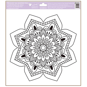 Klebefolienschablone für Glasmalfarben Mandala Spitzformen 30 x 33,5 cm