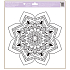 Klebefolienschablone für Glasmalfarben Mandala Spitzformen 30 x 33,5 cm