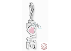 Charm Sterling Silber 925 Love, Karabinerhaken-Anhänger am Liebesarmband