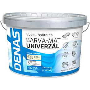 DENAS UNIVERZÁL-MAT Deckfarbe für Holz, Metall und Beton, 0120 Dachanthrazit, 5 kg