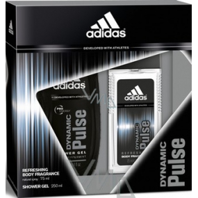 Adidas Dynamic Pulse parfümiertes Deodorantglas für Männer 75 ml + Duschgel 250 ml, Kosmetikset