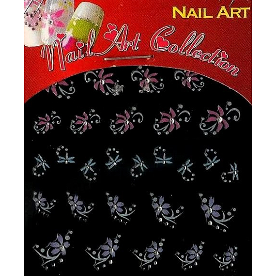 Absolute Cosmetics Nail Art selbstklebende 3D-Nagelaufkleber GS22 1 Blatt