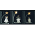 Engel Glas Set l, Baum, Kerze 6 cm
