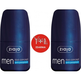 Ziaja Men Duo Concept Ball Antitranspirant Deodorant Roll-On für Männer 2 x 60 ml, Duopack