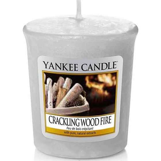 Yankee Candle Crackling Wood Fire - Knisterndes Feuer im Kamin Duftkerze Votiv 49 g