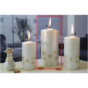 Lima Starlight Kerze Weiß / Gold Zylinder 70 x 150 mm 1 Stück