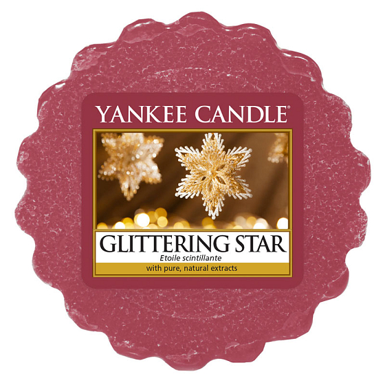 Yankee Candle Glittering Star - Glühendes Stern-Duftwachs für Aromalampen 22 g