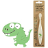 Jack N Jill BIO Dino extra weiche Zahnbürste für Kinder, biologisch abbaubar, aus Maisstärke hergestellt, BPA- und PVC-frei