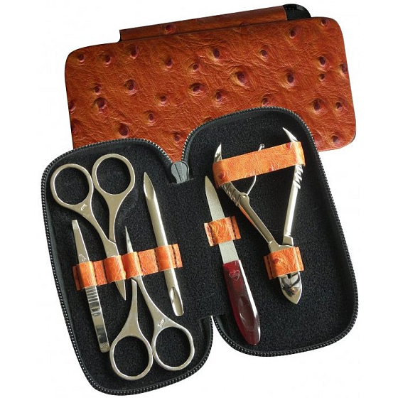 Dup Manicure Orange Kunstleder Muster 230402-089