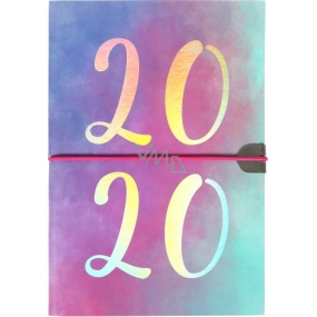 Albi Diary 2020 wöchentlich metallischer Regenbogen 19 x 13 x 0,7 cm