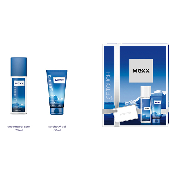 Mexx Ice Touch Man parfümiertes Deodorantglas 75 ml + Duschgel 50 ml, Geschenkset