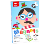 Apli Lernspiel mit Magneten - Gesichter 30 Magnete ab 3 Jahren