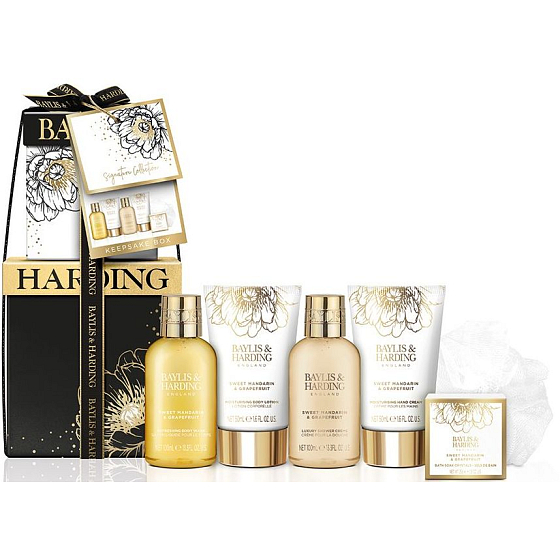 Baylis & Harding Sweet Tangerine & Grapefruit Reinigungsgel 300 ml + Duschcreme 300 ml + Körperlotion 300 ml, Kosmetikset für Damen