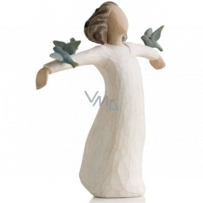 Weidenbaum - Engel der Freude - Freiheit zu singen, zu lachen und zu tanzen Figur eines Engels Weidenbaum, Höhe 13,5 cm