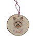 Bohemia Gifts Handgefertigtes Weihnachtsornament aus Holz Yorkshire Terrier 6 cm