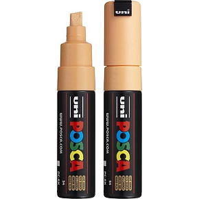 Posca Universal-Acrylmarker mit breiter, geschnittener Spitze 8 mm Hellorange PC-8K