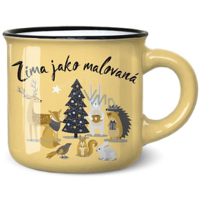 Nekupto Weihnachten Mini Becher Winter wie gemalt 100 ml