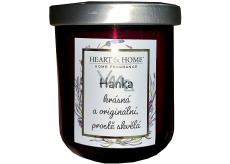 Heart & Home Sweet Cherry Soja-Duftkerze mit Hank's Namen 110 g