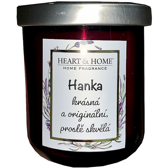 Heart & Home Sweet Cherry Soja-Duftkerze mit Hank's Namen 110 g