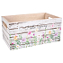 Holzkiste Hello Spring mit Blumenmuster 25 x 15 x 12 cm
