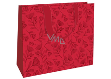 Nekupto Geschenkpapier Tasche mit Prägung 30 x 23 x 12 cm Rote Blumen