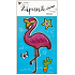 Notizbuch genäht 3D Flamingo liniert 64 Seiten 10,5 x 15 cm
