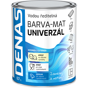 DENAS UNIVERZÁL-MAT Decklack für Holz, Metall und Beton, 0840 rotbraun, 700 g