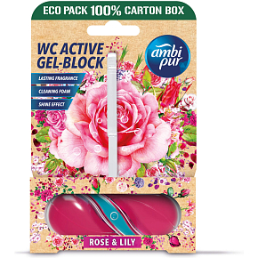 Ambi Pur WC Active Gel-Blok Rose & Lilie 45 g