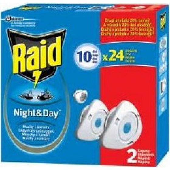 Raid Night & Day gegen Mücken und Fliegen füllen 2 Stück nach