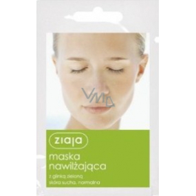 Ziaja Green Clay Feuchtigkeitsspendende Gesichtsmaske für trockene und normale Haut 7ml