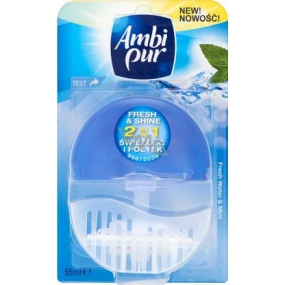 Ambi Pur Fresh & Shine 2in1 Frischwasser & Minze Toilettenblock 55 ml