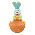 Hase mit einem Korb orange 12 x 6 cm