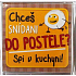 Nekupto Merry Magnete Möchten Sie im Bett frühstücken? Schlaf in der Küche! 6 x 6 cm