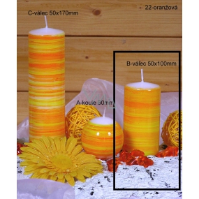 Lima Twist Kerze orange Zylinder 50 x 100 mm 1 Stück